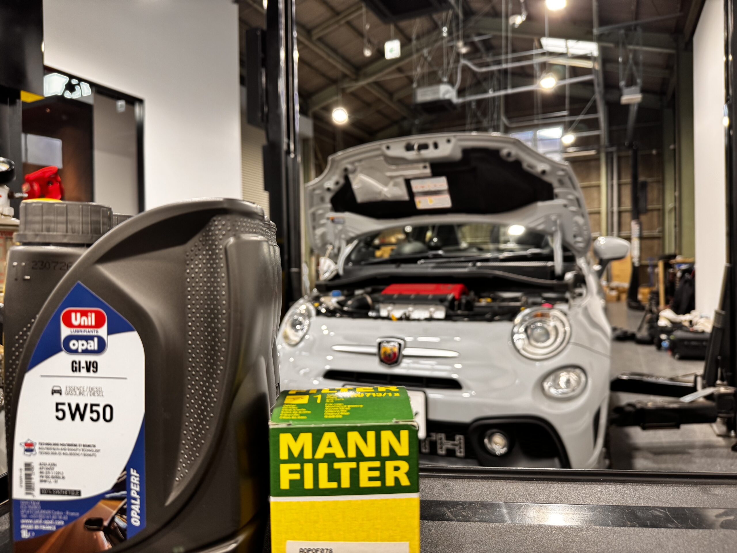 ABARTH 595 オイル交換