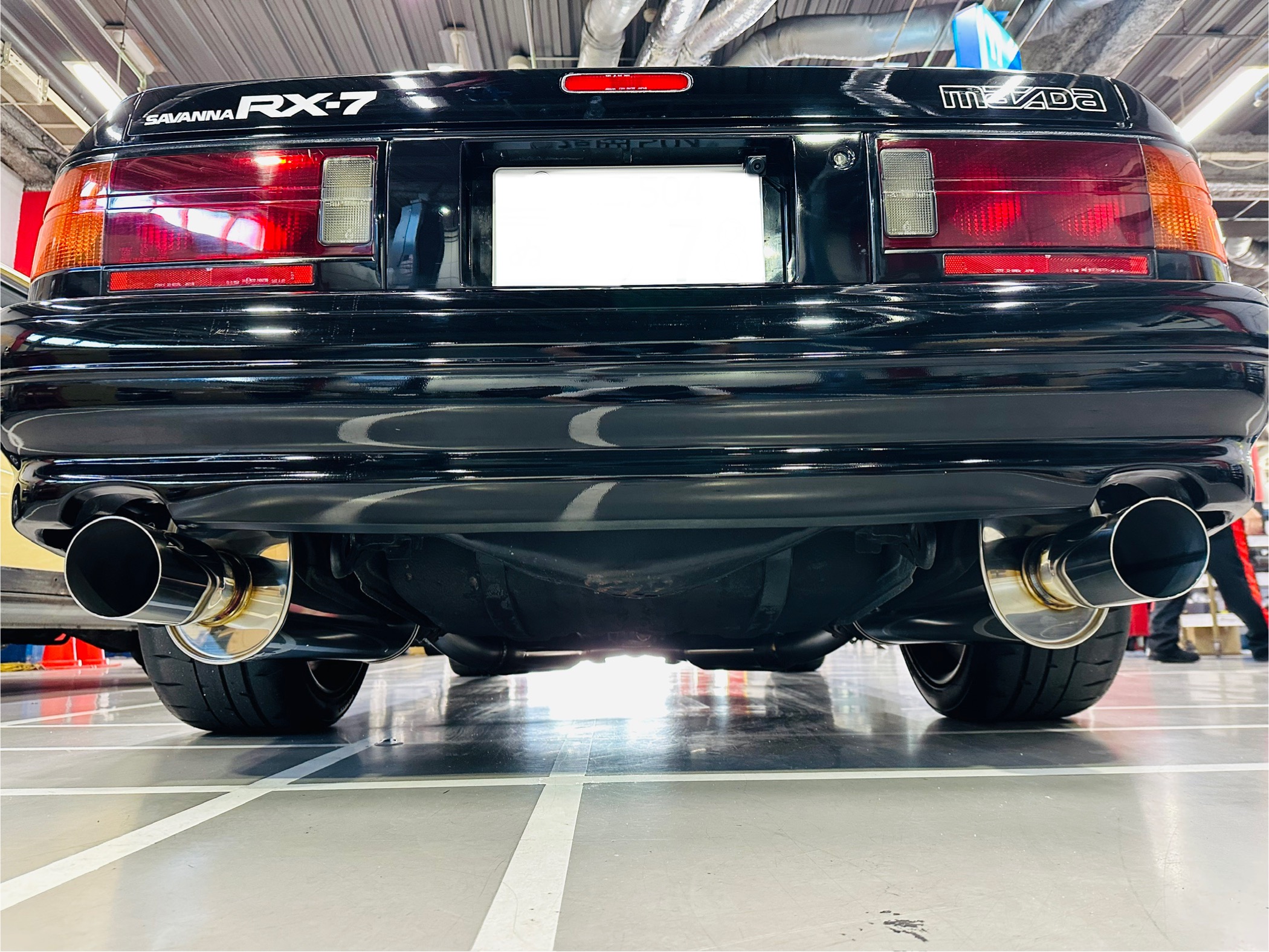 FC3Sにマフラー取り付け