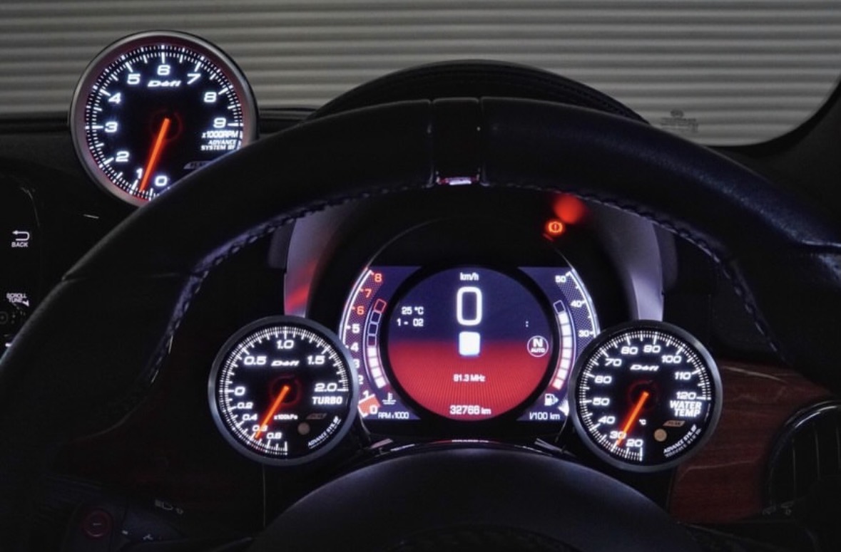ABARTH695 RIVALEでメーター取付け