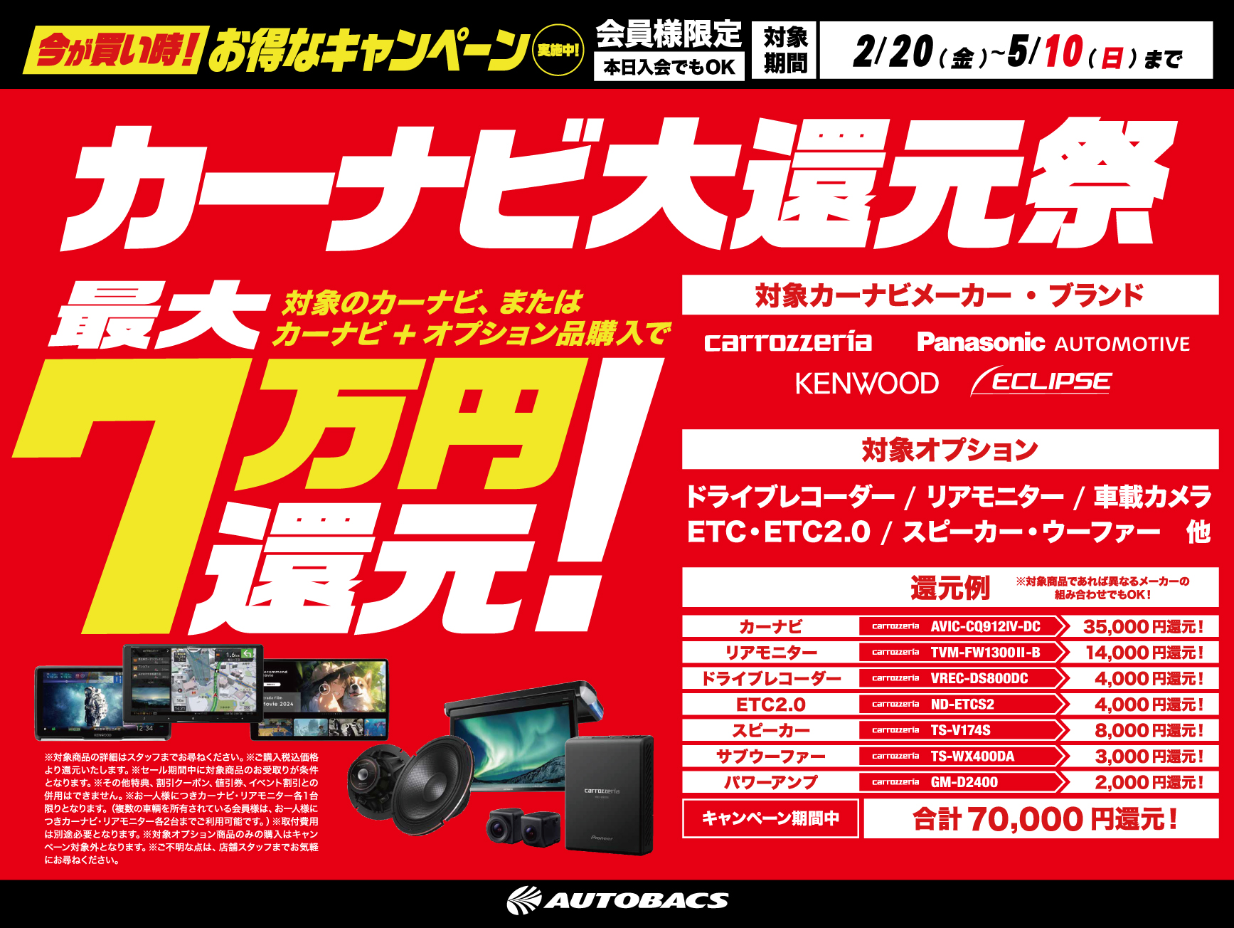 カーナビ大還元祭